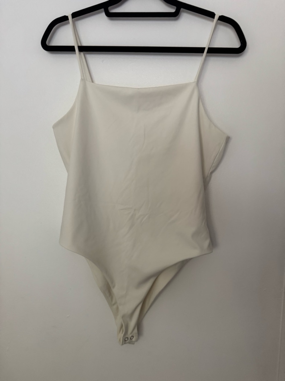 Forever 21 Cream Spaghetti-Strap Bodysuit Tee
